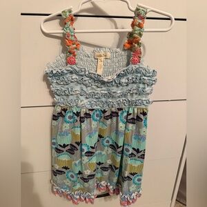 Matilda Jane Blue and Green Floral Girls Dress